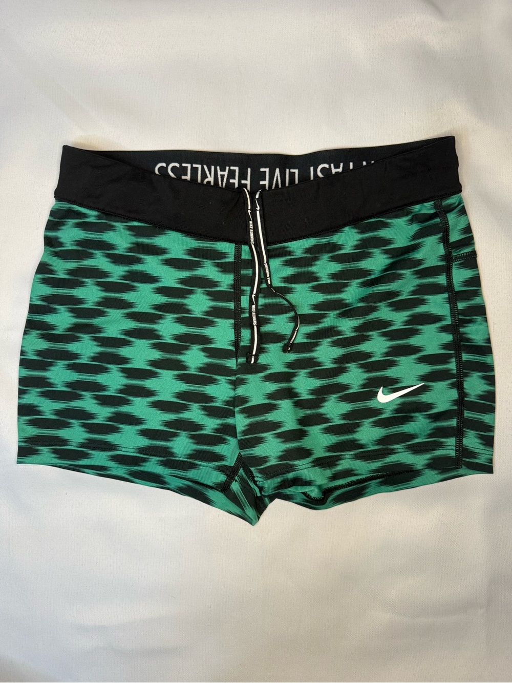 Nike Green and Black Dri-Fit Athletic Shorts - Size S